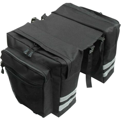 Sacoche De Vélo WILLEX 52 L – Noir, étanche, Double Sac Porte-bagages, Occasion
