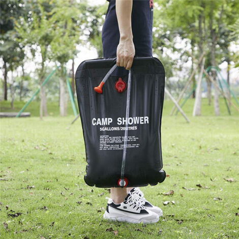 CEWROM Sac De Douche Solaire 20L - Douche Portable Avec Pommeau Commutable Pour Camping Randonnée Plage