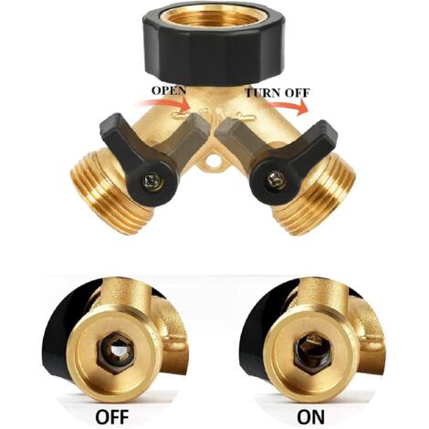 Robinet Double Machine a Laver,3/42 Voies Raccord en Y pour Tuyau D