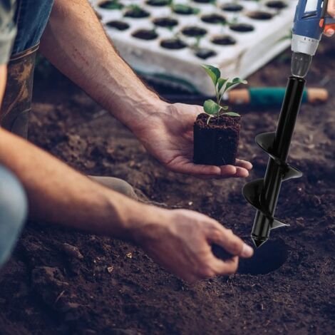 Mèche Jardin Tarière, Perceuse à Spirale, Outil De Plantation Pratique Creuser Des Trous Cultiver En Profondeur Foret Planteuse De Percage A Arbre Hex Bulbe A Fleurs 80300mm 87217199