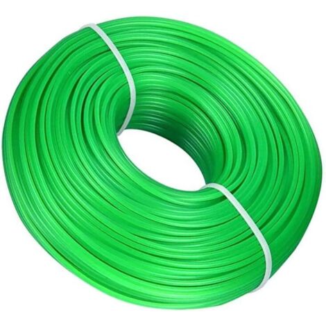 2mm X 100m Fil Debroussailleuse pour Coupe Bordure Fil Nylon Bobine de Fil Rond pour Coupe Bordure Ligne de Trimmer Universal pour Ondeuse à Gazon électrique Vert (1/5)