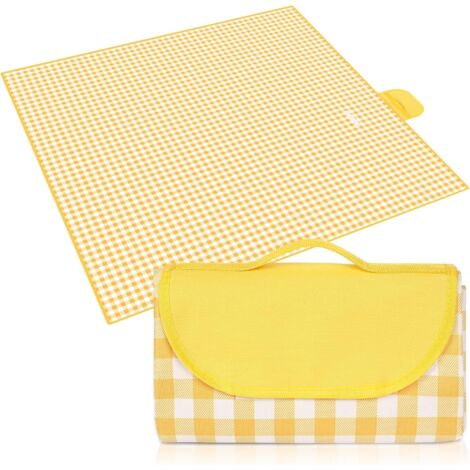Couverture De Pique-Nique Imperméable 200x200cm - Tapis Extra Large Pliable Pour Plage, Camping Et Jardin