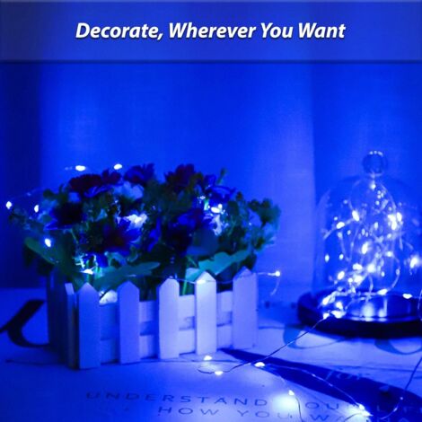 Guirlande Lumineuse D'intérieur 50 LED Bleues - Sans Ombre - 240V 35W - World Of Home