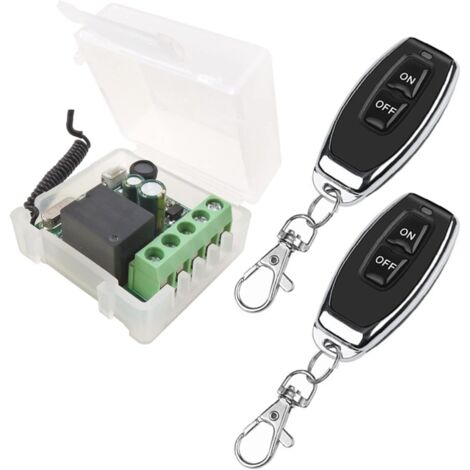 Interrupteur de Télécommande sans Fil 433MHz 230V 220V 240V Récepteur de Relais de commande à distance à 1 Canal avec 2 Émetteurs télécommandes Contacts sans potentiel Contrôleur de Relais (1/5)