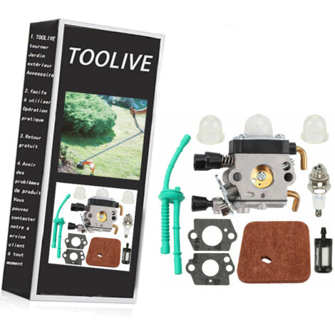 Kit carburateur pour STIHL FS55 FS55R FS55RC FS38 KM55 HL45 KM55R – Filtre à air et bougie inclus – Performance optimisée pour moteurs 2 temps – Dontodent (1/5)