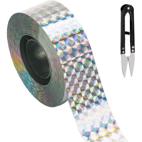 Bande Répulsive Anti Oiseaux Bande Holographique pour Oiseaux Anti Oiseaux Bande 80m x 2,4cm Double Face Bande Répulsive Anti Oiseaux pour Oiseaux Parfait Dissuasif Contre Oiseaux Pigeons Corbeaux Epo (1/5)