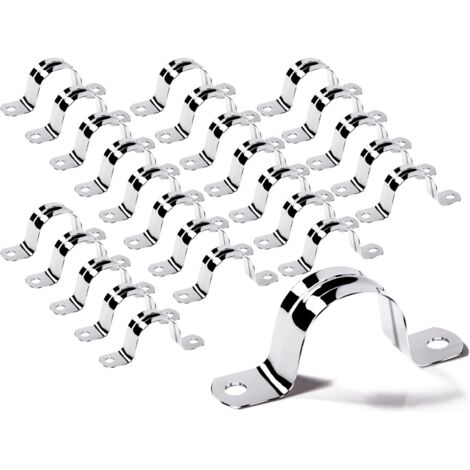 32MM Bride de Fixation 25 Pièces Collier de Fixation Collier de Serrage Tuyau 304 Acier Inoxydable U Fixation pour Tube (1/5)