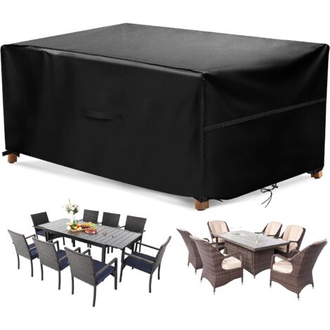 Housse Salon de Jardin Exterieur, 420D Oxford Tissu Imperméable Bâche de Meubles d'extérieur, Housse de Protection pour Mobilier Housse de Table de Jardin de Meuble de Jardin,180x120x74cm (1/5)