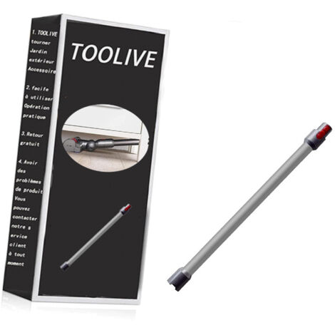 Tube d'extension de Rechange pour Dyson v11 V15 V10 V7 V8 Aspirateur Sans Fil, Tube Rallonge en Aluminium Baguette Extensible(Gris )46 cm - 70 cm (1/5)
