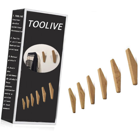 patères en bois vintage, simply smart,patères en bois, capacité de charge 5 kg, patères murales, patères peignoir, patères chapeau, patères multi-usages (lot de 6) (1/5)