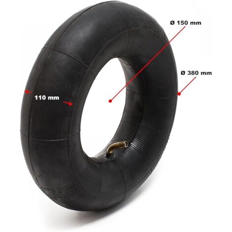 2 pièces Chambre à air pour pneu de tracteur à pelouse 15x6.00-6 avec valve coudée roue tondeuse à gazon