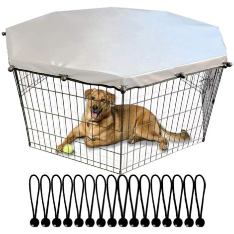 enclos et parc pour chien Couverture de Stylo pour Chien Panels Parc d'exercice octogonal régulier pour Animaux de Compagnie Housse de Parc pour 8 Panneaux pour enclos pour Chien pour l'extérieur et