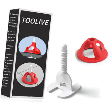 Kit complet de croisillons autonivelants 2mm + cadrans réutilisables pour nivellement carrelage (Kit 100 croisillons 2mm + 100 cadrans réutilisables) (1/5)