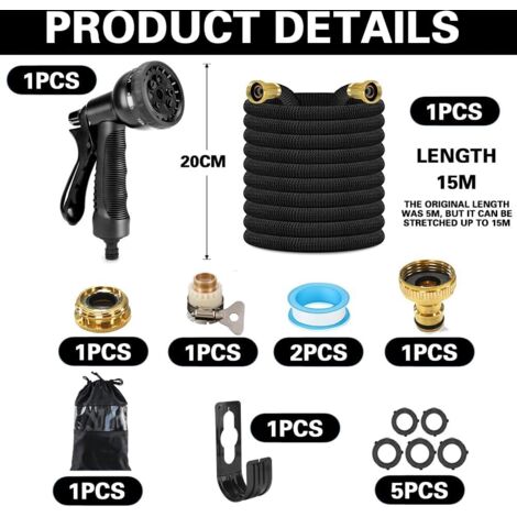 Kit Tuyau D'Égout Pliable Pour Camping-Car/Caravane - Longueur Réglable - Connexion Étanche 28-42mm - Pour Vidange Eaux Usées Extérieur
