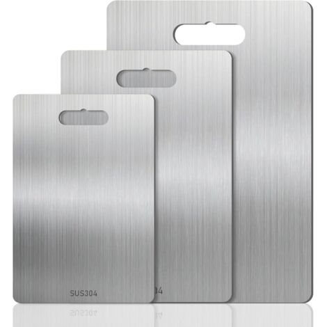 Planche à Découper En Titane Acier Inoxydable 304 - 39 X 28 Cm, Hygiénique Et Robuste Pour Cuisine Professionnelle