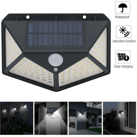 Spot Extérieur Solaire 100 Led Lampe Détecteur De Mouvement (1/5)