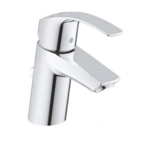 Grohe – Mitigeur de lavabo 32926002 – Bec bas chrome – Cartouche SilkMove® – Hauteur 146 mm – Économie d'eau 5 L/min