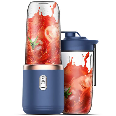 Blender portable 400ML – Mixeur avec 6 lames en acier inoxydable – Vitesse jusqu'à 21 000 tr/min – Batterie 12000mAh rechargeable USB