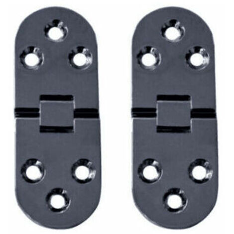 10 Pièces Charnières de Table Pliantes Plat Porte Cabinet Pliable Charnières Alliage Zinc Charniere Porte Placard,Round Edge Charnières pour Porte de Meuble avec vis,pour Table de Cuisine,Meubles Bure (1/5)