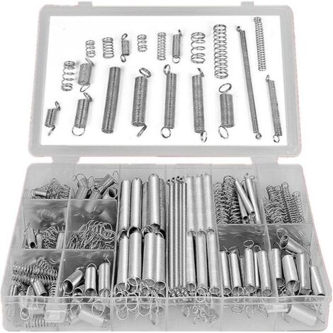 Coffret de ressorts de traction et compression 200 pièces – Acier de haute qualité – Pour moteurs automobiles et équipements médicaux – Devenirriche