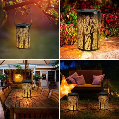 CCILAND Lanterne Solaire Extérieur Métal Vintage - Éclairage LED Jardin Et Patio