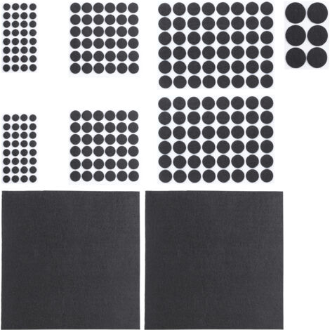 Relaxdays – Lot de 240 patins en feutre autocollants – Antidérapants pour sols sensibles – Différentes tailles S/M/L/XL – Protection meubles (1/6)