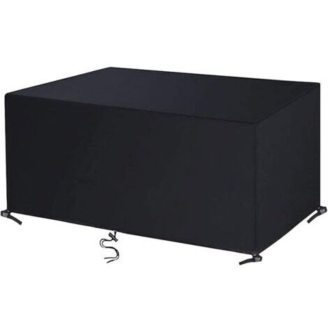 L&H-Cfcahl – Housse salon de jardin 215x105x75 cm – Tissu Oxford imperméable – Protection UV et coupe-vent – Pour mobilier extérieur rectangulaire