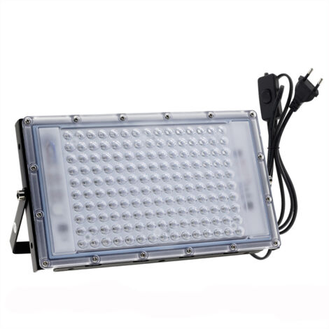 Proyector de luz negra de 100 W, potente luz UV, 395 nm, resistente al agua IP66, se puede utilizar para fiestas con luz negra, carteles fluorescentes (dos paquetes) (1/5)