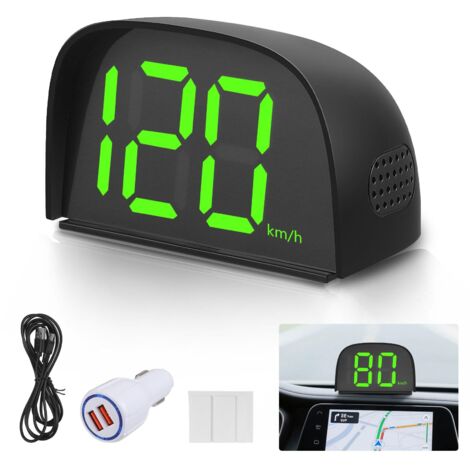 Compteur de vitesse numérique pour voiture, Écran tête haute pour voiture, Compteur de Vitesse Intelligent GPS HUD, USB Plug and Play, écran LED grand format pour Vélo Moto Camion Voiture Scooter