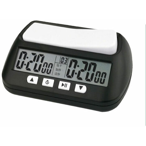Horloge d'échecs professionnelle jeu de société électronique compétition compteur horaire compte à rebours Compact,noir (1/5)