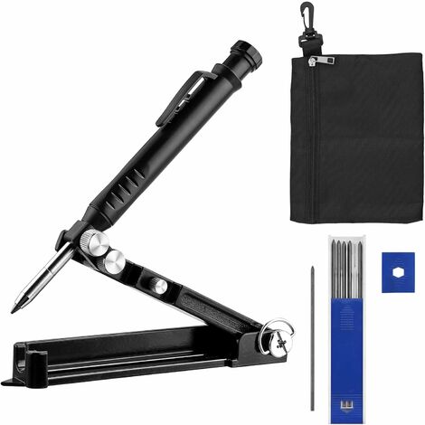 Outil de traçage multifonction pour Crayon de Construction avec Crayon à Trou Profond Outil de Tracage Bois en Alliage D'aluminium Outil de Scribe (1/5)