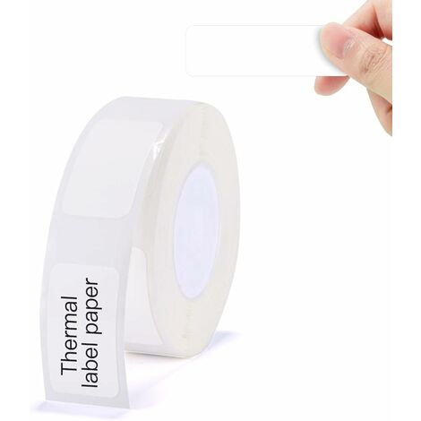 Ruban d'étiquettes autocollantes pour imprimante thermique NIIMBOT D11/D110/D101 imperméables indéchirables et faciles à remplacer Blanc 15 x 50 mm (1/5)