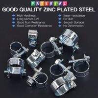 YYIGVMO 10 Pièces 7-9 Mm Mini Colliers De Serrage, Galvanisé Colliers