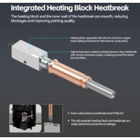 Bloc Chauffant Intégré Hotend Céramique RugooSpink Pour Kobra 3 - Extrudeuse Avec Buse 0.2mm Acier Trempé Imprimante 3d