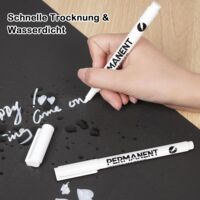 4 Marqueurs Permanents Blancs - Indélébiles Sur Bois, Métal, Plastique, Céramique - Pointe Résistante