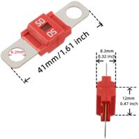 Porte-Fusible ANS + 2 Fusibles Midi 50A SIGANDG - Protection Circuit Haute Intensité Voiture Camion