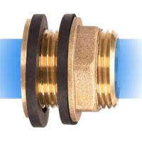 2 Pièces Raccord Citerne Eau De Pluie Laiton - Filetage 3/4" Extérieur 1/2" Intérieur Universel