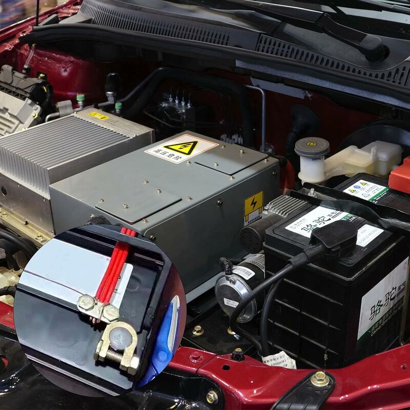 Paar Kupfer-Batterieklemmen für 12 V/24 V positive und negative  Batterieklemmen für Auto, Boot, Wohnmobil, Wohnwagen und Batterien
