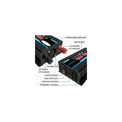 Neue 4000w 12v 220v Led Ac Auto Power Inverter Konverter Ladegerät Adapter  Inverter Dual USB Transformator