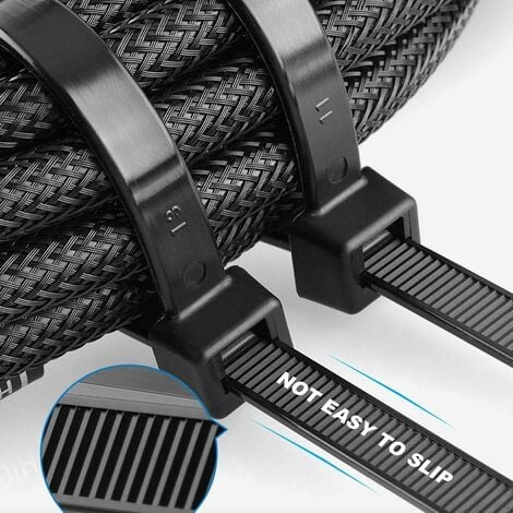 Kabelbinder schwarz 7,6 x 300mm 100 Stück Kabelstraps - Industrie, 8,30 €