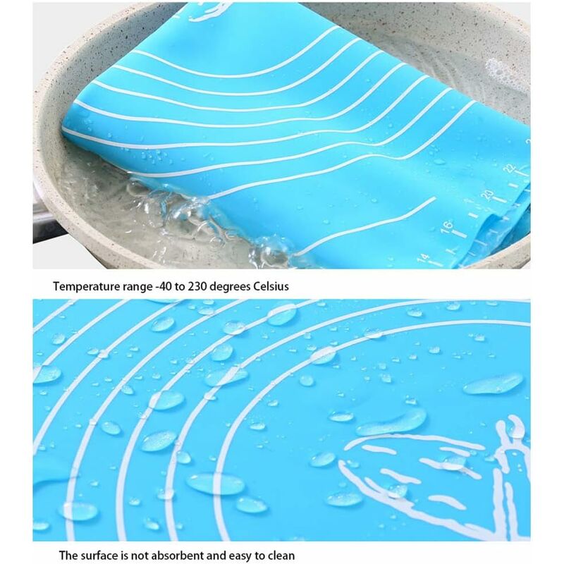 Tapis de Cuisson Patisserie en Silicone Anti-adhésif Réutilisable Baking  Mat Fondant Pâte, 100% sans Bisphénol-A (BPA), avec Mesure, 60 x 40 cm  (Rouge) : : Cuisine et Maison