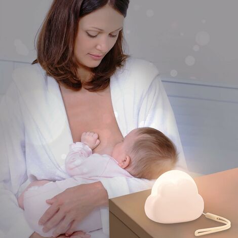 Veilleuse Enfant Rechargeable, Lampe de Nuit Nuage Nomade pour Allaitement, Torche  Enfant Portable