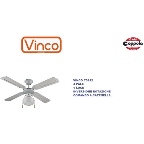 Vinco Ventilatore Soffitto 107CM 55W WHITE COD.70912