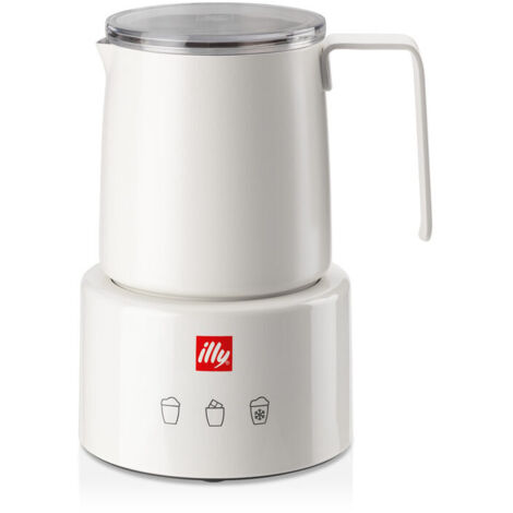 ILLY Montalatte Bianco Elettrico per Schiuma latte Calda e Fredda e Cioccolata Calda