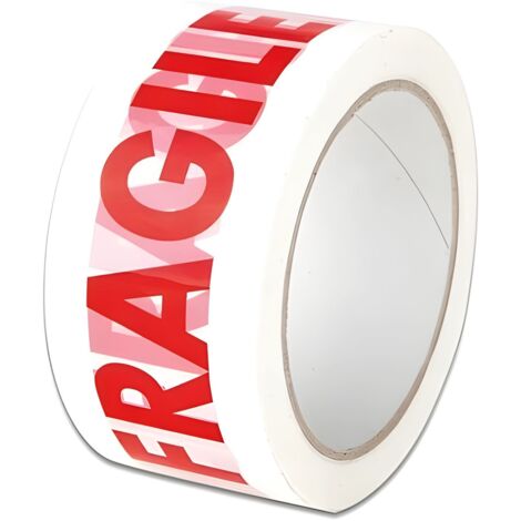 6 NASTRO ADESIVO PER IMBALLAGGIO CHIUSURA SCATOLI 48MM X 132MT SCRITTA Fragile 8021000046364