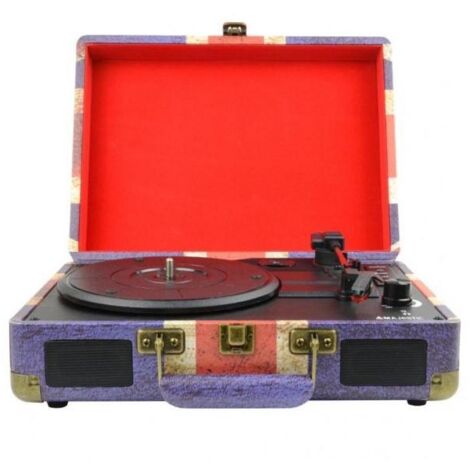 New Majestic B07B9MMHQF Giradischi TT 43 BT Valigetta UK Retro' Blu Bianco Rosso