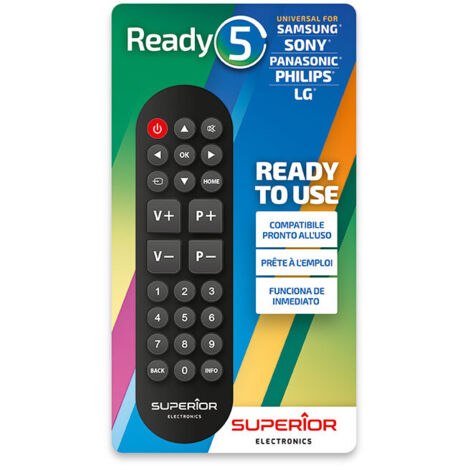 Superior Telecomando Ready 5 Universale (Samsung,LG,Panasonic,Sony)
