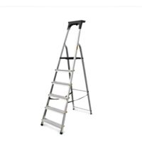 Drabest Scala Pro In Alluminio Con Ripiano, 6 Gradini, 150 Kg