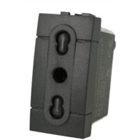 EcoPrice Presa Bipasso 2P+T 10/16A 250V Style Nero SD81800