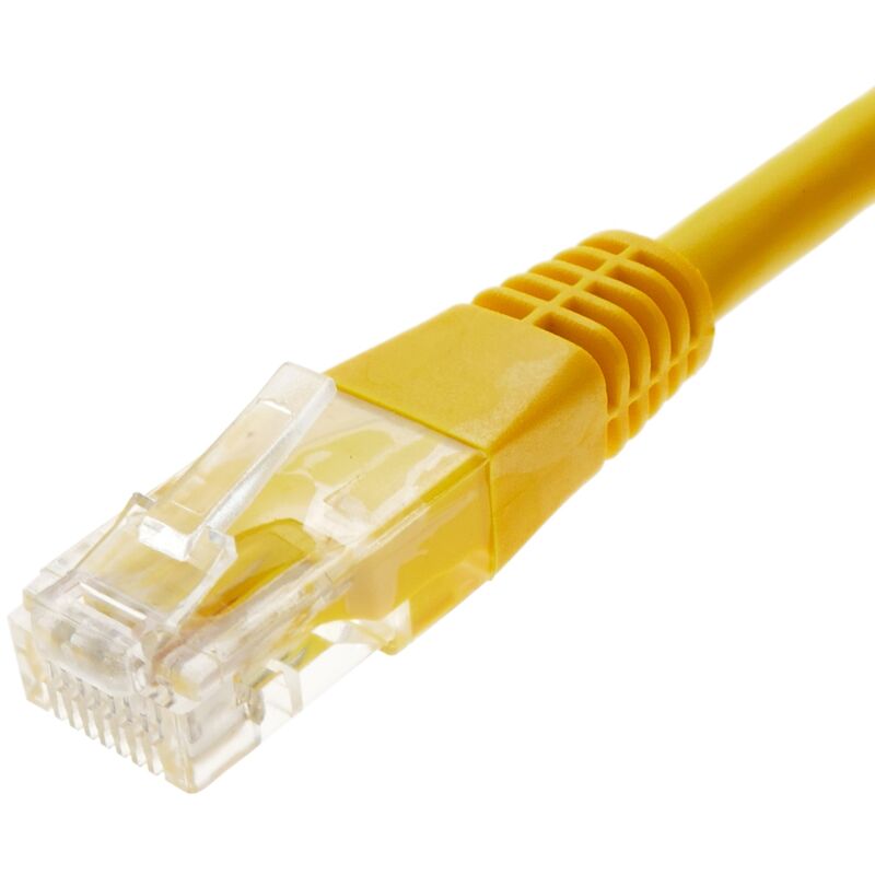 Cable De Red Internet 10 Metros Cat 6E Alta Velocidad Amarillo